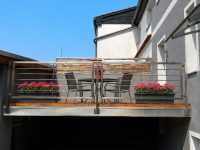 Blick zum Balkon 